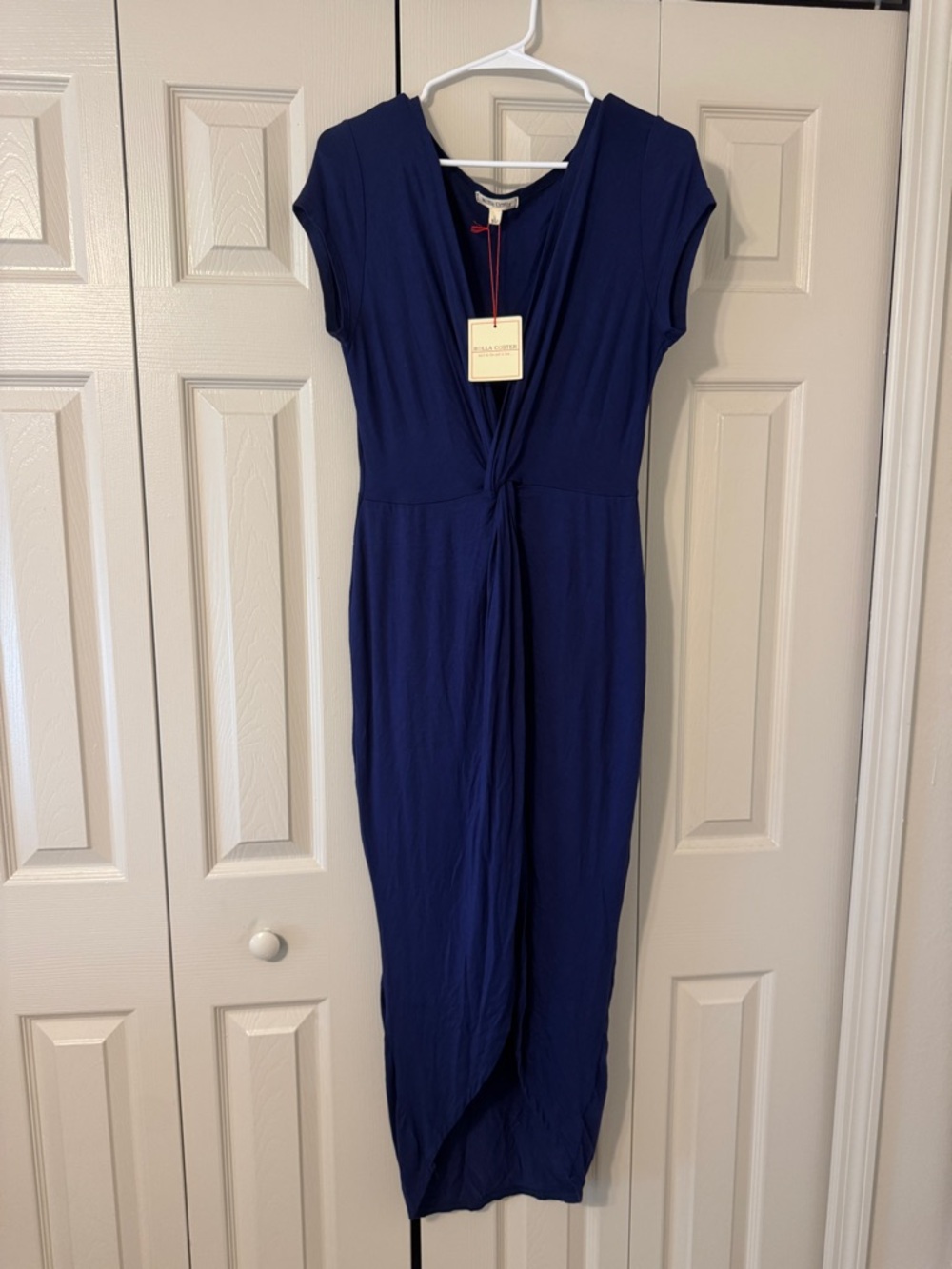 Rolla Coster Navy Twist-Front Midi Dress